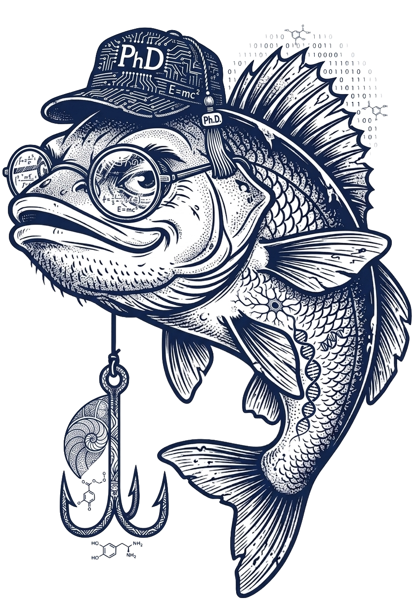 The Get Hooked! fish in a PhD cap